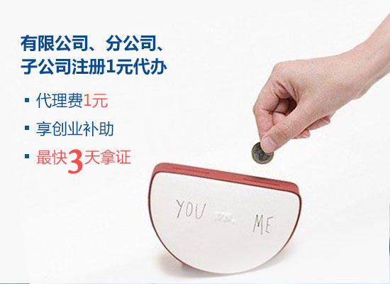 有限公司、分公司、子公司注册1元代办